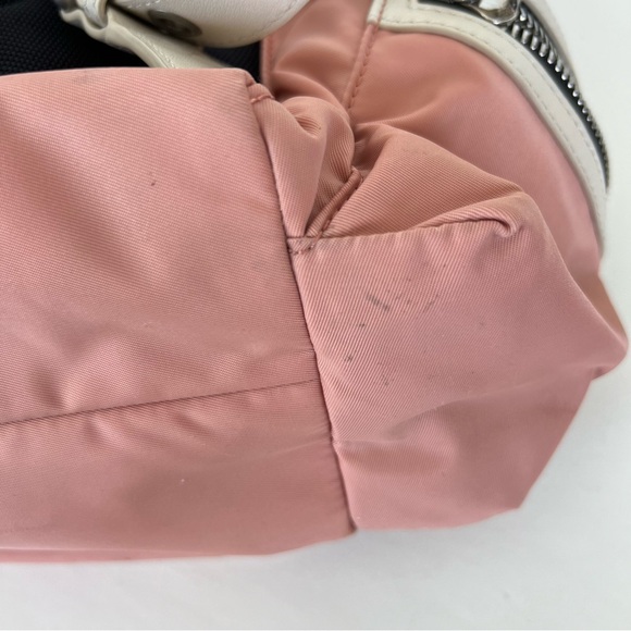 BURBERRY Rucksack Mauve Nylon w Leather Trim Drawstring Side Pockets Backpack - Picture 16 of 16